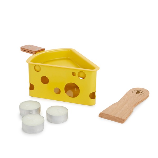 Balvi Raclette Fromagette Color amarillo Velas y espátula incluida Metal