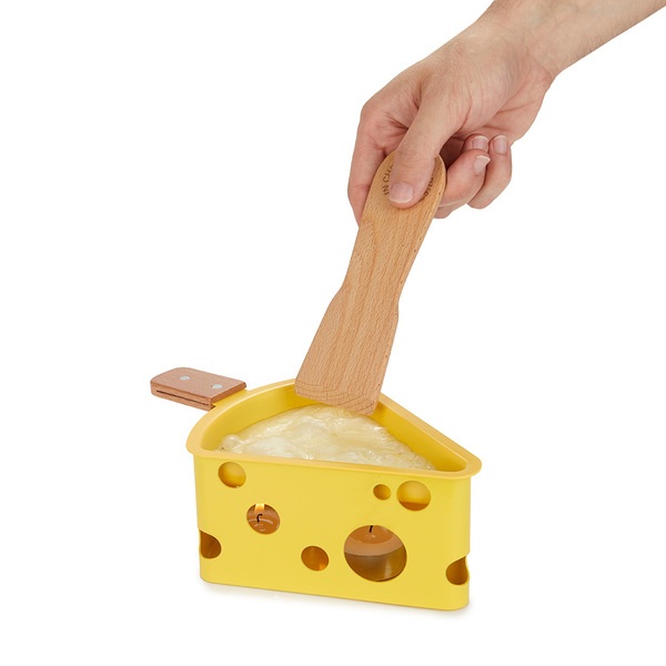 Balvi Raclette Fromagette Color amarillo Velas y espátula incluida Metal