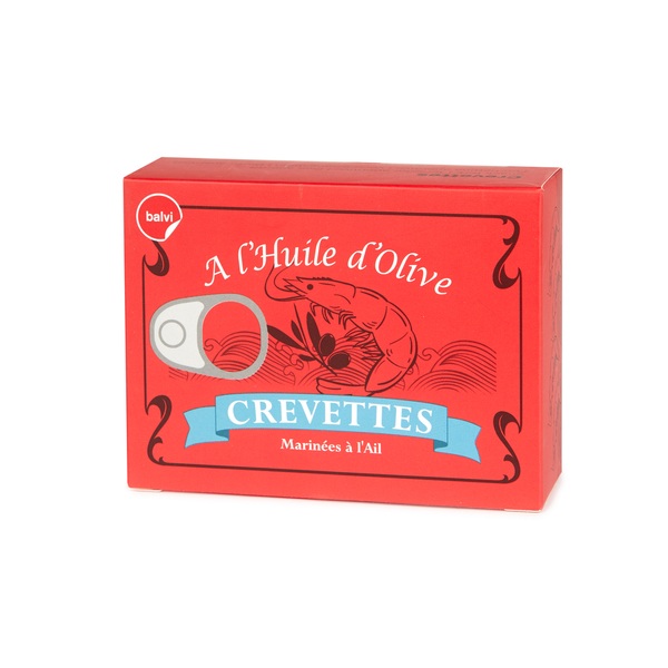 Balvi Tenedor aperitivo Conserverie Crevettes Diseño retro de conserva de gambas Lata/inox