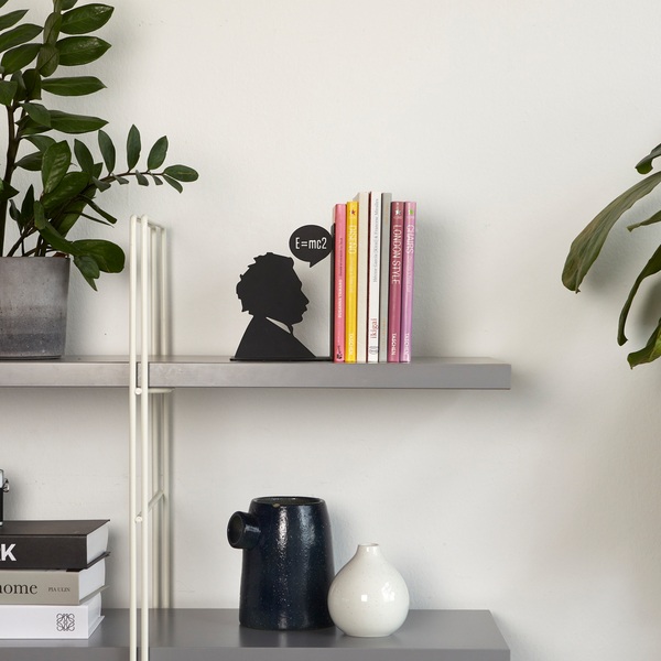 Balvi Bookend Einstein Colour black Decorative bookend with iconic Albert Einstein figure Iron 17 cm