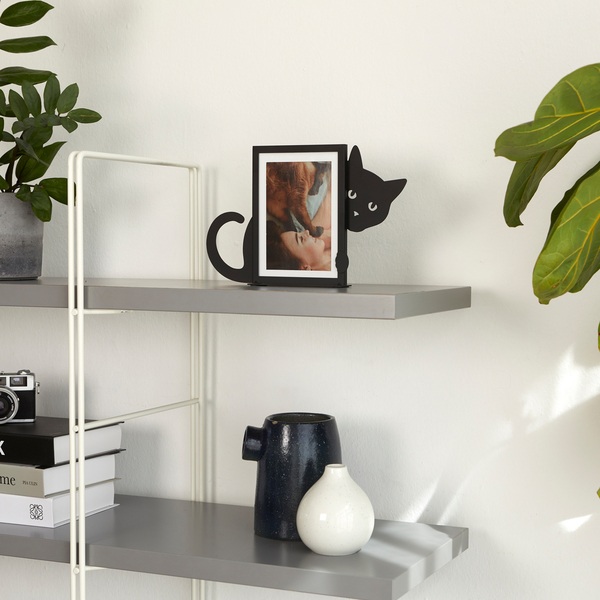 alvi Marco Hidden Cat Color Negro Diseño en forma de gato, para los amantes de los animales Metal 10