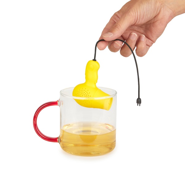 Balvi Tea infuser ElectriciTEA Yellow colour Simulates a hair dryer Silicone