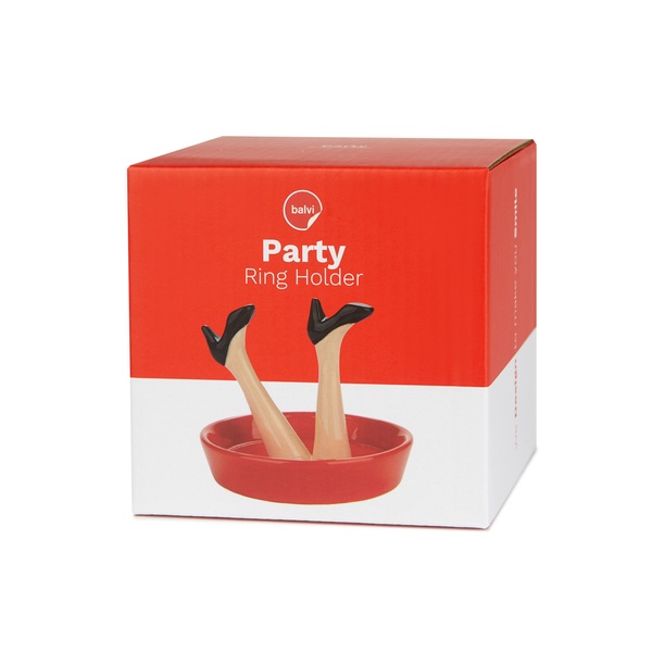 Balvi Porta anillos Happy Legs Party Zapatos según el estado de ánimo Cerámica