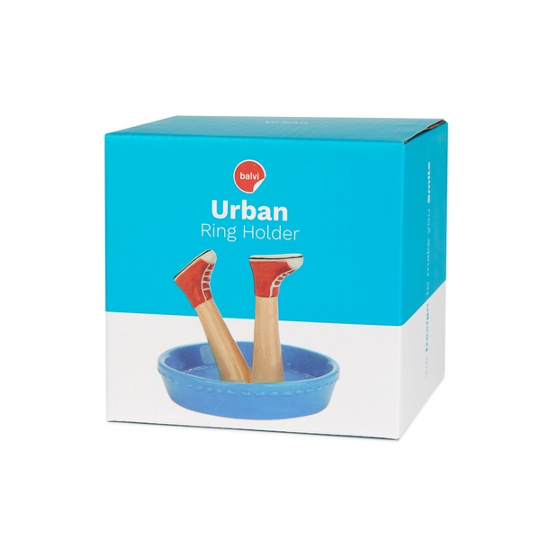 Balvi Porta anillos Happy Legs Urban Zapatos según el estado de ánimo Cerámica