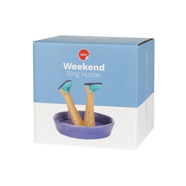 Balvi Porta anillos Happy Legs Weekend Zapatos según el estado de ánimo Cerámica