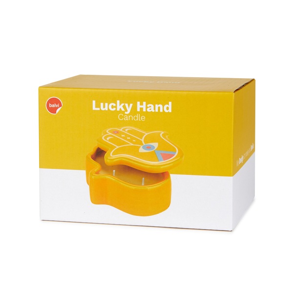 Balvi Candela Lucky Hand Colore giallo La mano della fortuna Cera/Ceramica