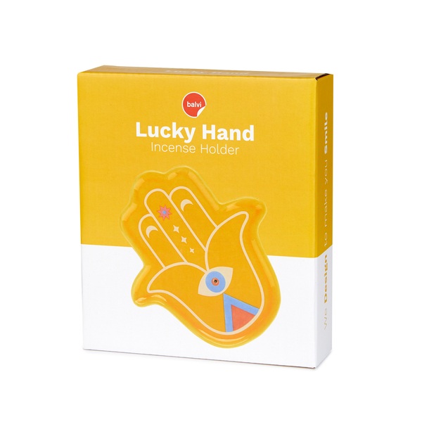 Balvi Portaincenso Lucky Hand Colore giallo La mano della fortuna Ceramica