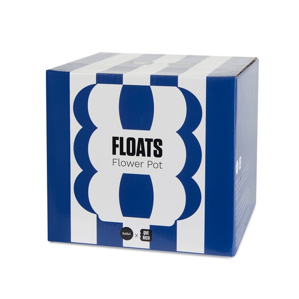 Balvi Maceta Floats Color azul Con forma de flotadores apilados Cerámica 14,5x16,5x16,5 cm