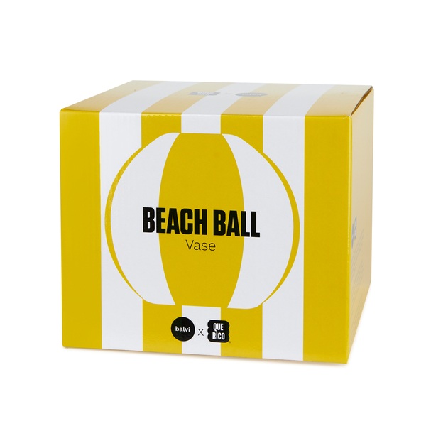 alvi Vaso da fiori Beach Ball Colore giallo A forma di pallone da spiaggia Ceramica 13,5x16,5x16,5 c