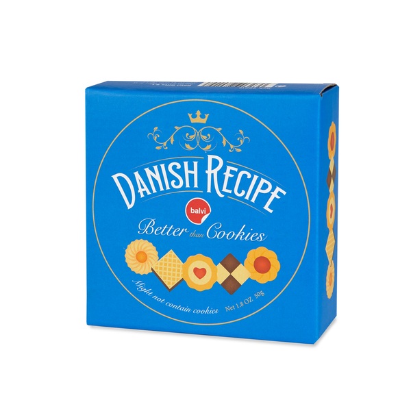 Balvi Caja joyero Danish Coockies Color azul Simula una caja de galletas Lata/terciopelo