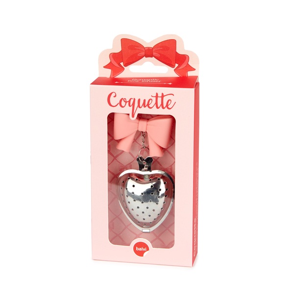 Balvi Infusor té Coquette Color rosa Con forma de lazo Inox/silicona