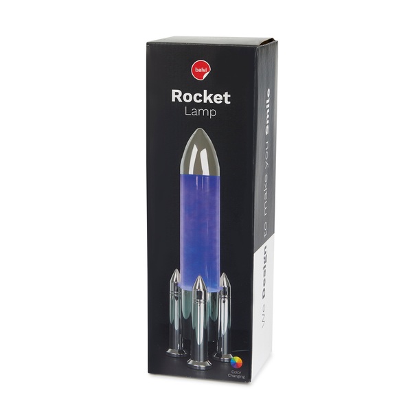 Balvi Lamp Rocket Silver colour Minimal and fun design to decorate USB cable 5V 1A Plastic