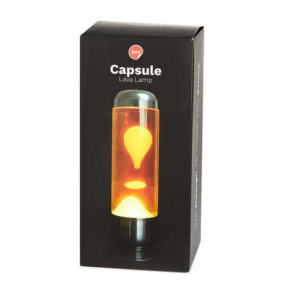 alvi Lámpara lava Capsule Color naranja/amarillo Diseño moderno y sofisticado para decorar Aluminio/