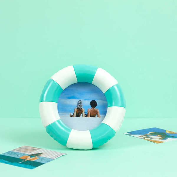 Balvi - Floats Balvi Photo frame Floats Turquoise colour Round frame with a float design Resin