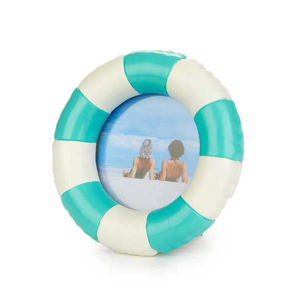 Balvi - Floats Balvi Photo frame Floats Turquoise colour Round frame with a float design Resin