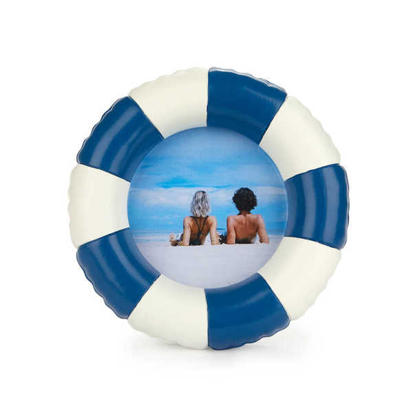 Balvi - Floats Balvi Cadre photos Floats Couleur bleu Cadre rond en forme de bouée Résine