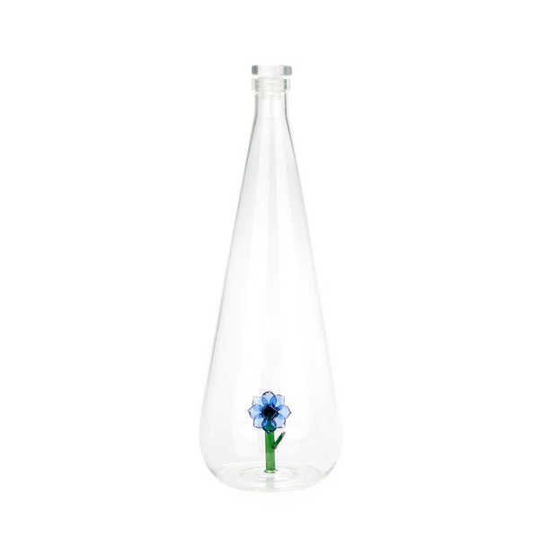 alvi - Botanical Anemone Balvi Flasche Botanical Anemone Blau Farbe Handgemacht aus Borosilikatglas