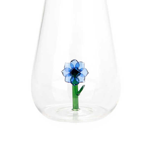 alvi - Botanical Anemone Balvi Flasche Botanical Anemone Blau Farbe Handgemacht aus Borosilikatglas