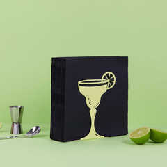 alvi - Cocktail Balvi Porte-serviettes Cocktail Couleur citron vert Design original en forme de cock