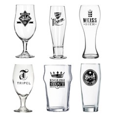 alvi Set vasos cerveza L´Hedoniste Color transparentes Set de 6 copas de cerveza Diseño cerveza belg