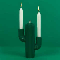 Balvi - Cactus Balvi Candle holder Cactus Green colour Cactus candle holder Resin 20,5cm