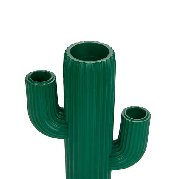 Balvi - Cactus Balvi Candelabro Cactus Color verde Portavelas en forma de cactus Resina 20,5cm