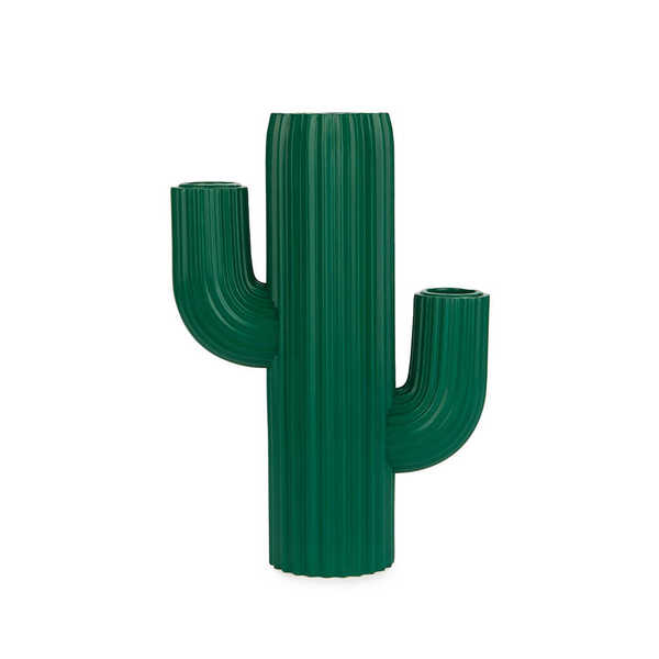 Balvi - Cactus Balvi Candelabro Cactus Color verde Portavelas en forma de cactus Resina 20,5cm