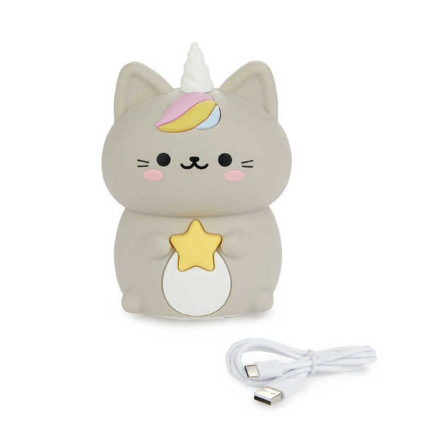 alvi - Kawaii Starry Balvi Nachtlicht Kawaii Starry Grau Farbe Nachtlampe für Kinder las Kawaii-Katz