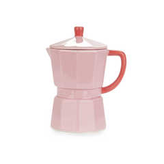 Balvi - Moka Balvi Mug Moka Color rosa Taza en forma de cafetera italiana con tapa Cerámica 350 ml