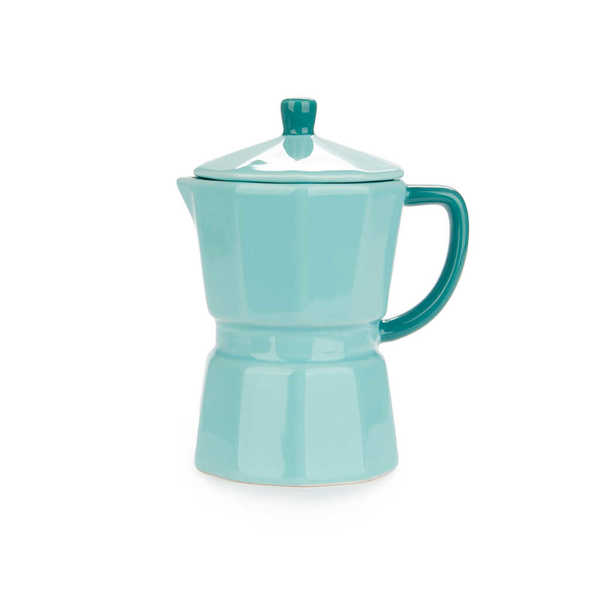 alvi - Moka Balvi Mug Moka Couleur turc Tasse en forme de cafetière italienne avec couvercle Céramiq