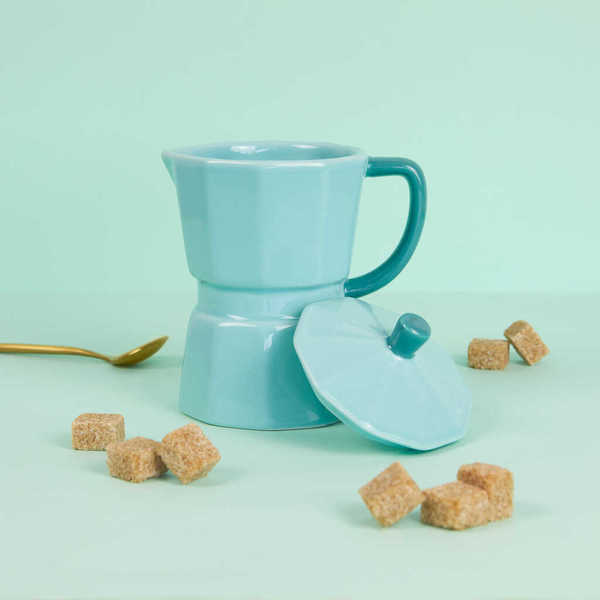 alvi - Moka Balvi Mug Moka Couleur turc Tasse en forme de cafetière italienne avec couvercle Céramiq
