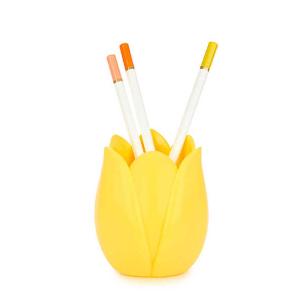 Balvi - Tulip Balvi Pen holder Tulip Yellow colour Original tulip-shaped design Plastic