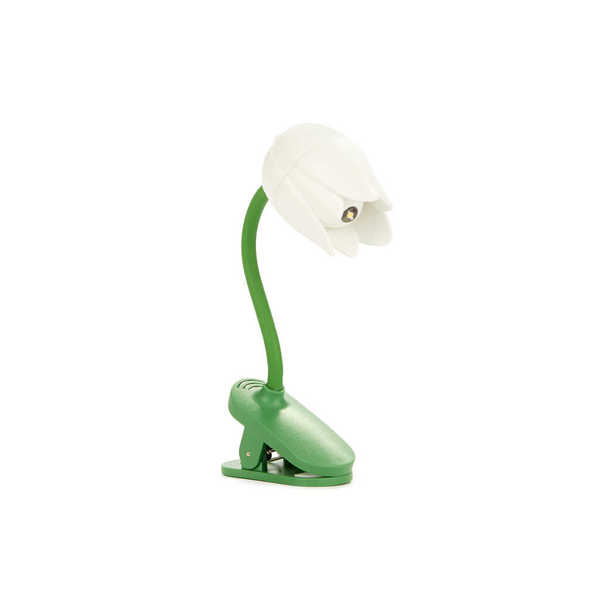 alvi - Tulip Balvi Book light Tulip White colour Tulip-shaped lamp with clip and flexible arm for re