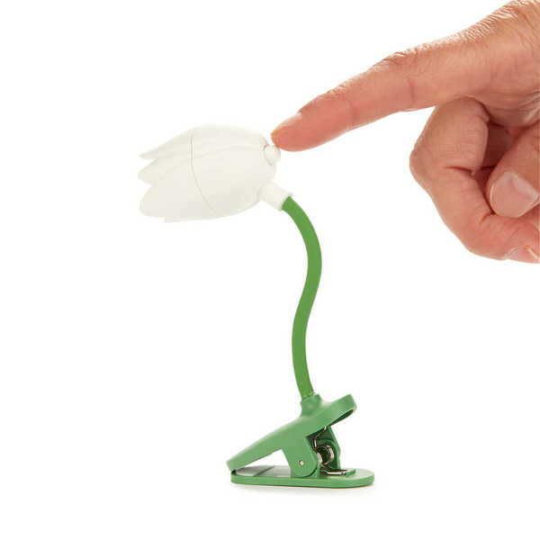 alvi - Tulip Balvi Book light Tulip White colour Tulip-shaped lamp with clip and flexible arm for re