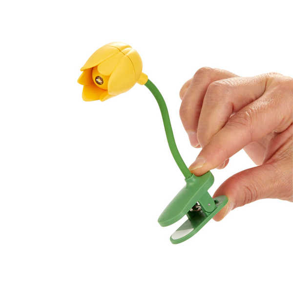 alvi - Tulip Balvi Leselampe Tulip Gelb Farbe Flexible Leselampe mit Klemme in Tulpenform zum Lesen