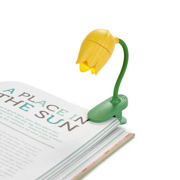 alvi - Tulip Balvi Leselampe Tulip Gelb Farbe Flexible Leselampe mit Klemme in Tulpenform zum Lesen