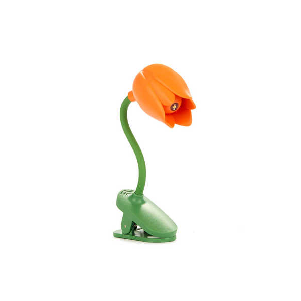 alvi - Tulip Balvi Luz lectura Tulip Color naranja Lámpara flexible con pinza en forma de tulipán pa