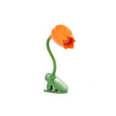 alvi - Tulip Balvi Luz lectura Tulip Color naranja Lámpara flexible con pinza en forma de tulipán pa