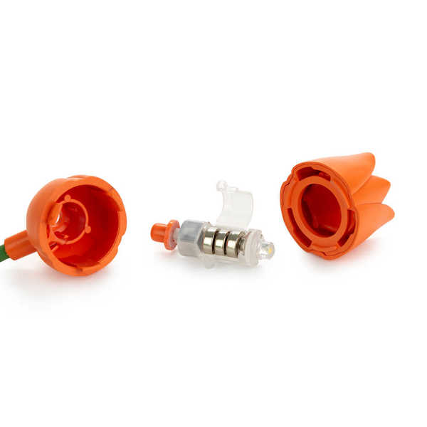 alvi - Tulip Balvi Luz lectura Tulip Color naranja Lámpara flexible con pinza en forma de tulipán pa