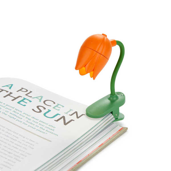 alvi - Tulip Balvi Luz lectura Tulip Color naranja Lámpara flexible con pinza en forma de tulipán pa