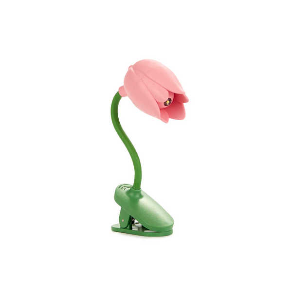 alvi - Tulip Balvi Luz lectura Tulip Color rosa Lámpara flexible con pinza en forma de tulipán para
