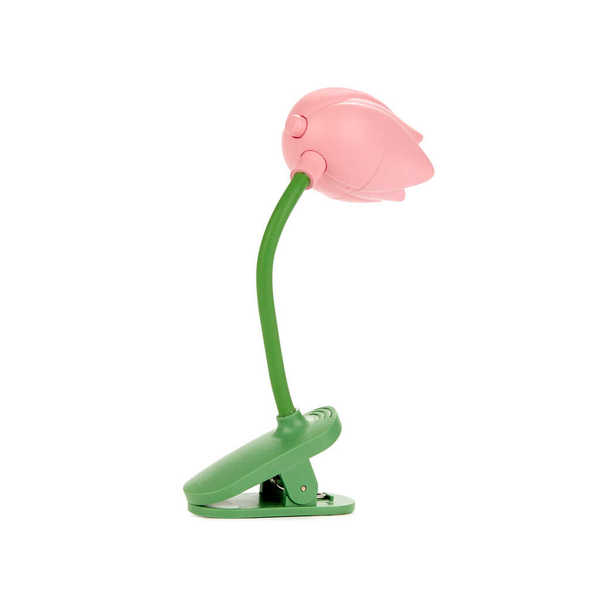 alvi - Tulip Balvi Luz lectura Tulip Color rosa Lámpara flexible con pinza en forma de tulipán para