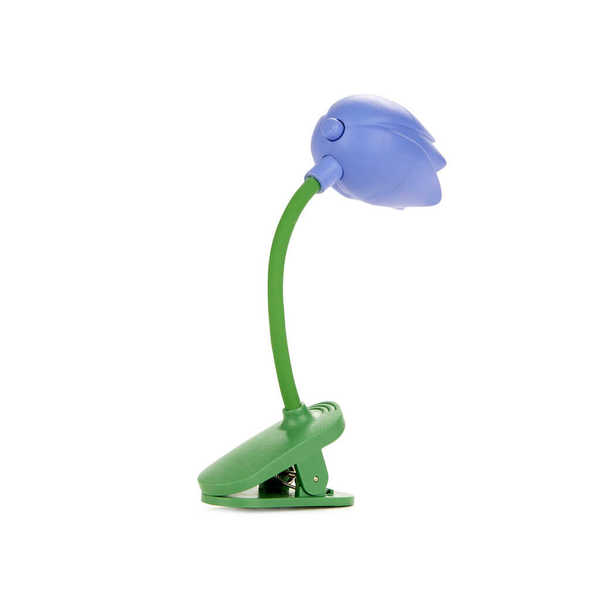 alvi - Tulip Balvi Book light Tulip Lilac colour Tulip-shaped lamp with clip and flexible arm for re