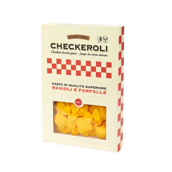 alvi - Checkroli Balvi Juego de mesa Checkroli Juego de damas con forma de pasta italiana Plástico/c