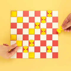 alvi - Checkroli Balvi Gioco da tavolo Checkroli Gioco della dama a forma di pasta italiana Plastica