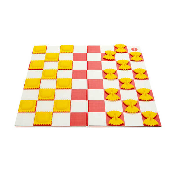 alvi - Checkroli Balvi Juego de mesa Checkroli Juego de damas con forma de pasta italiana Plástico/c