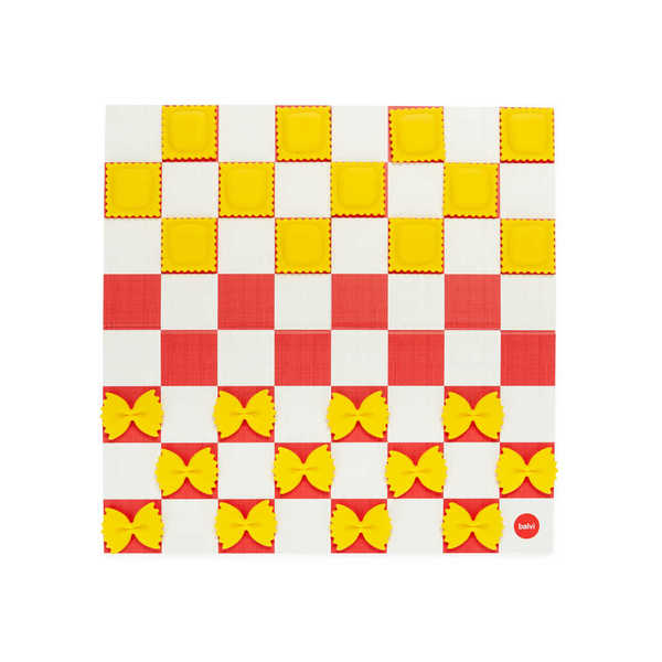 alvi - Checkroli Balvi Juego de mesa Checkroli Juego de damas con forma de pasta italiana Plástico/c