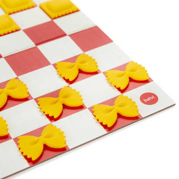 alvi - Checkroli Balvi Juego de mesa Checkroli Juego de damas con forma de pasta italiana Plástico/c