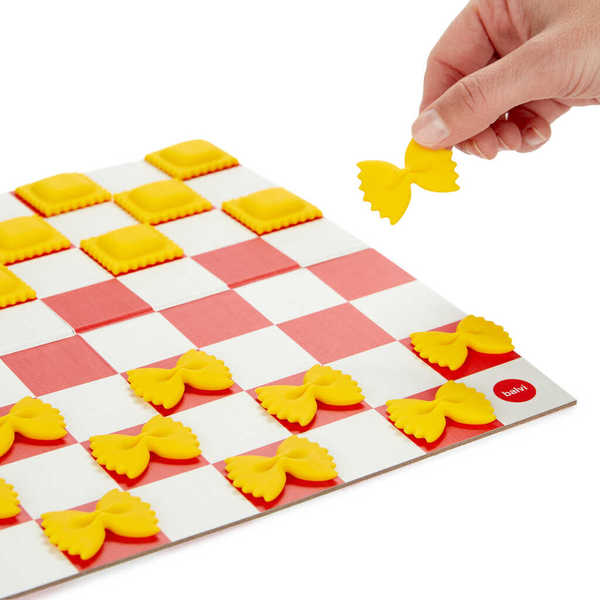 alvi - Checkroli Balvi Juego de mesa Checkroli Juego de damas con forma de pasta italiana Plástico/c