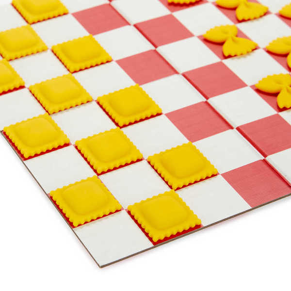 alvi - Checkroli Balvi Juego de mesa Checkroli Juego de damas con forma de pasta italiana Plástico/c